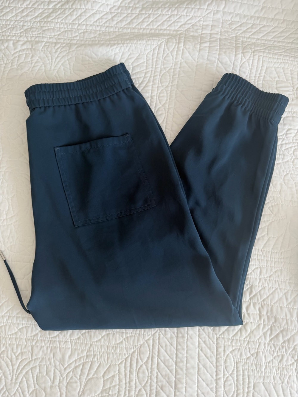 Ann Taylor Women’s Teal Blue Elastic-Waist Jogger Pants Medium
